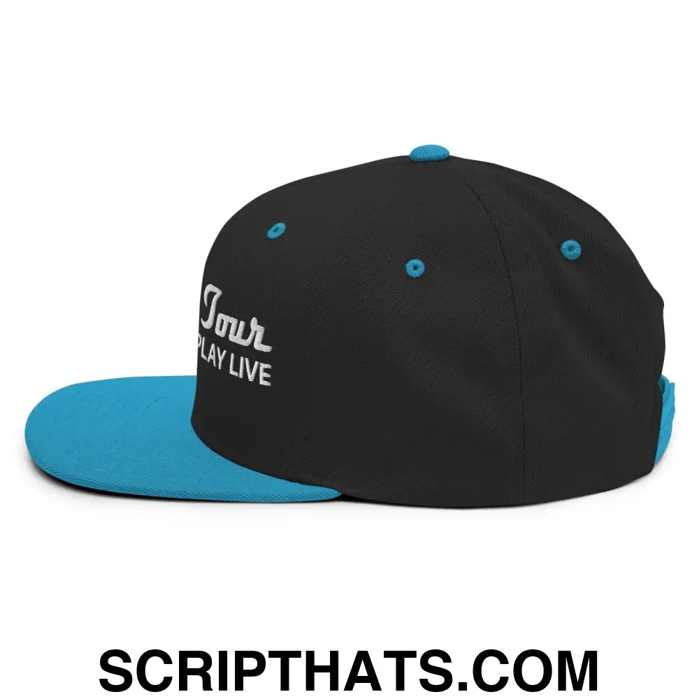 Errors Tour We Actually Play Live Snapback Hat Black Teal