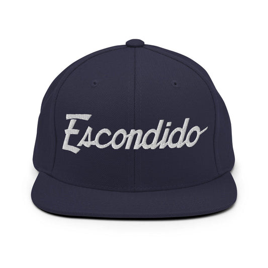 Escondido Script Snapback Hat Navy