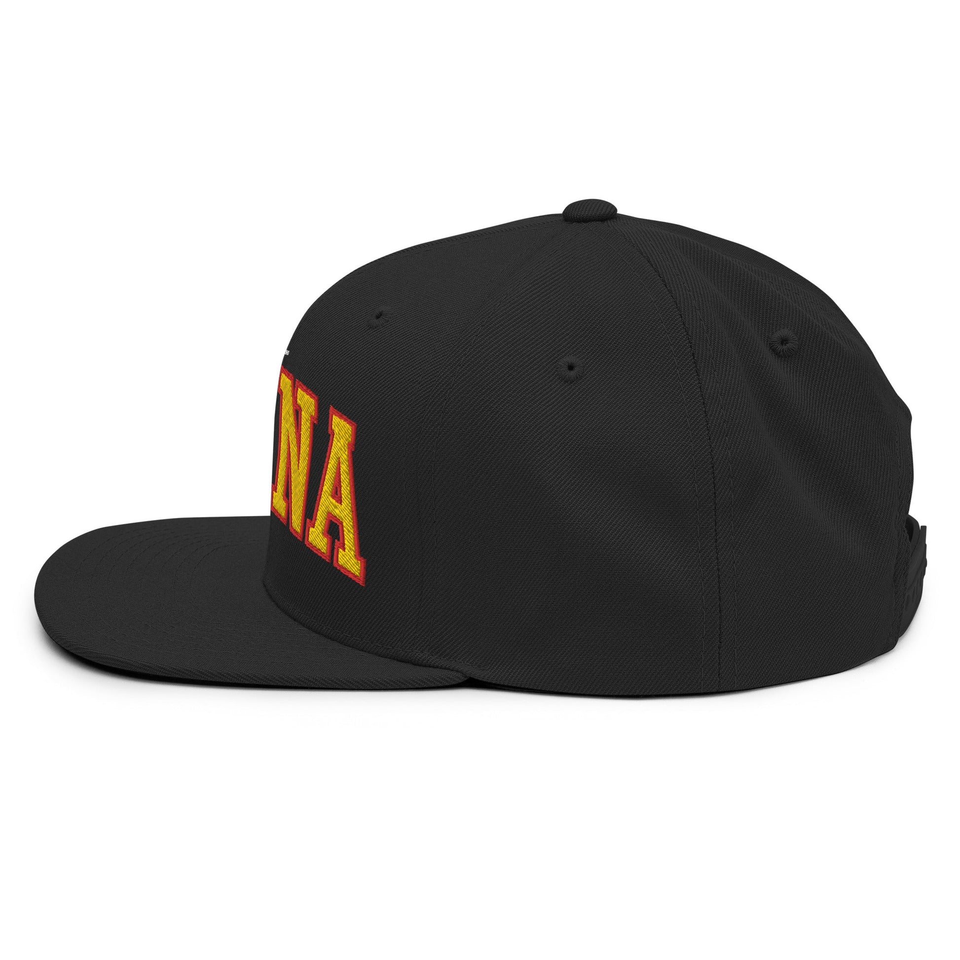 Espana Futbol Soccer Letterman Varsity Block Snapback Hat Black