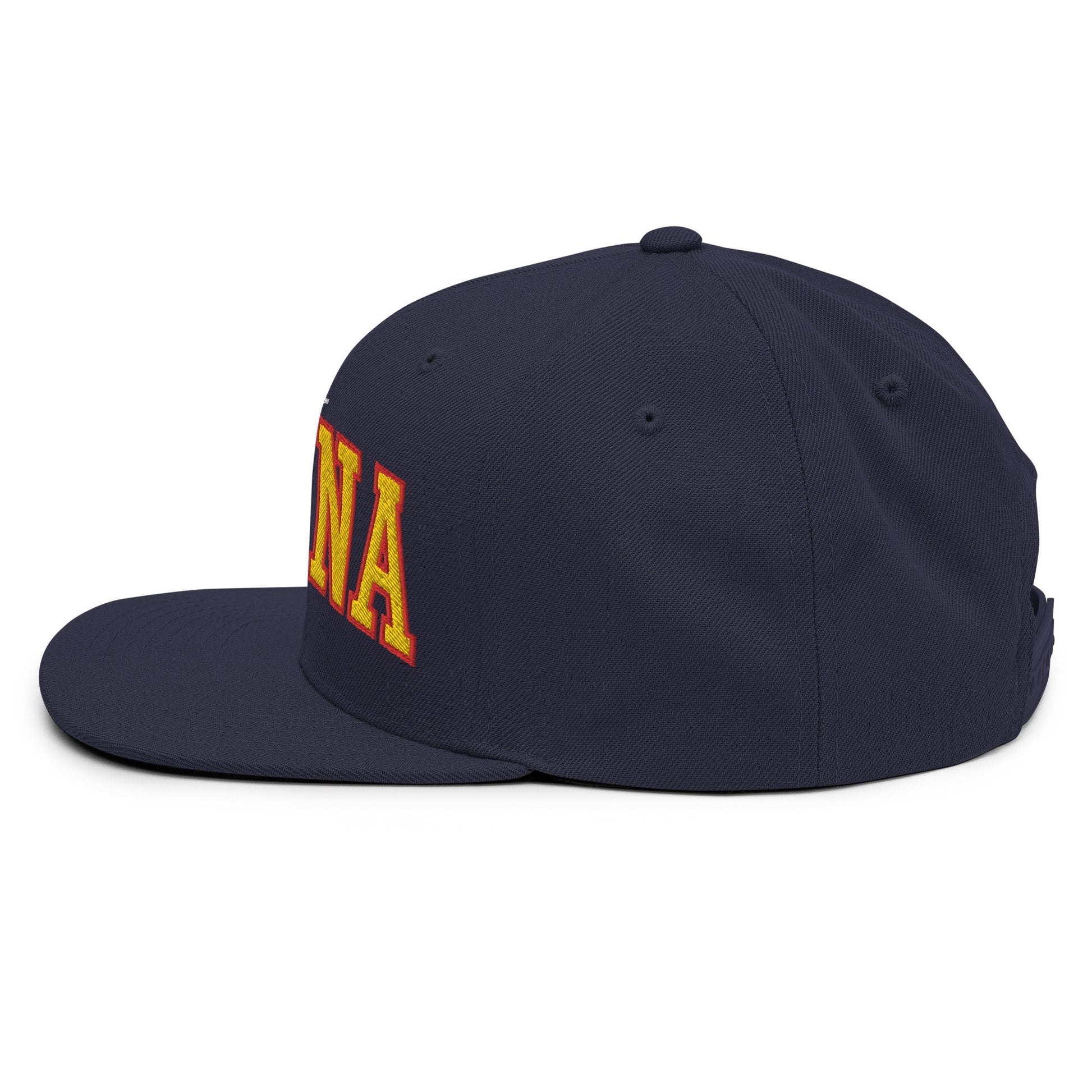 Espana Futbol Soccer Letterman Varsity Block Snapback Hat Navy