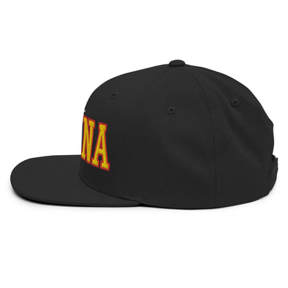 Espana Futbol Soccer Varsity Letterman Block Snapback Hat Black