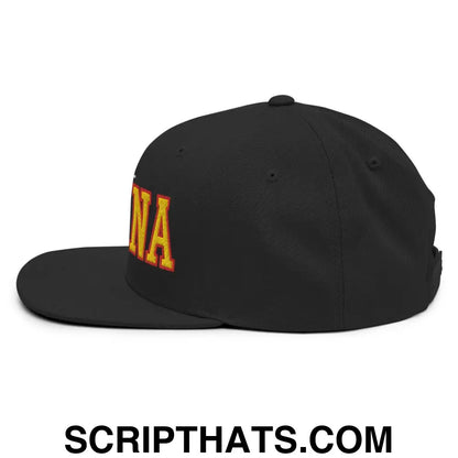 Espana Futbol Soccer Varsity Letterman Block Snapback Hat Black