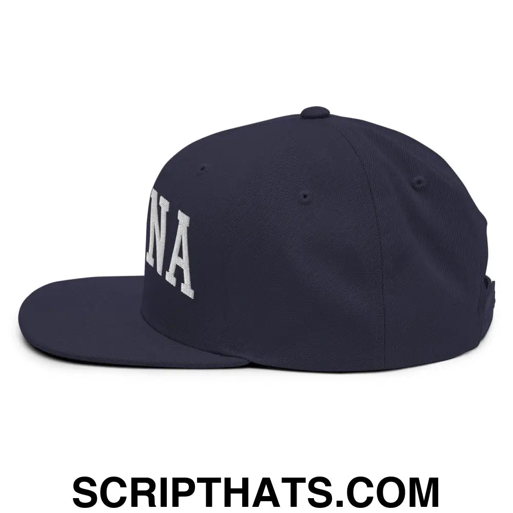 Espana Letterman Varsity Block Snapback Hat Navy