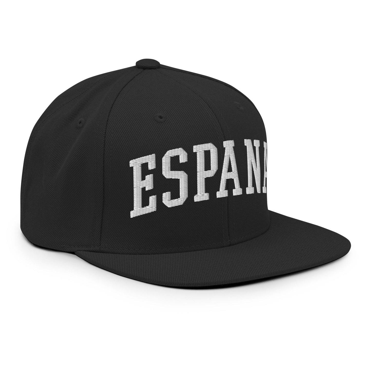 Espana Letterman Varsity Block Snapback Hat Black