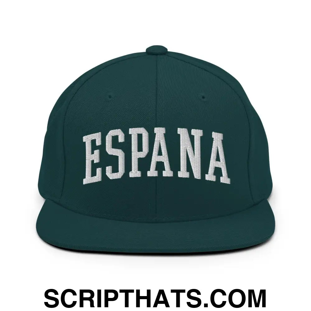 Espana Letterman Varsity Block Snapback Hat Spruce