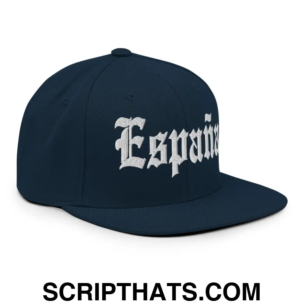 Espana OG Old English Snapback Hat Dark Navy