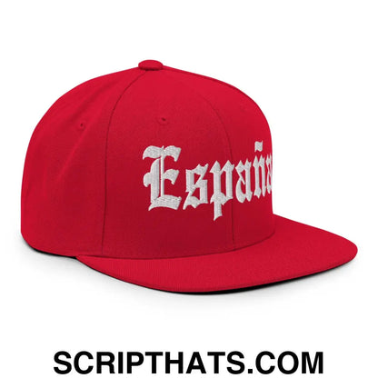 Espana OG Old English Snapback Hat Red