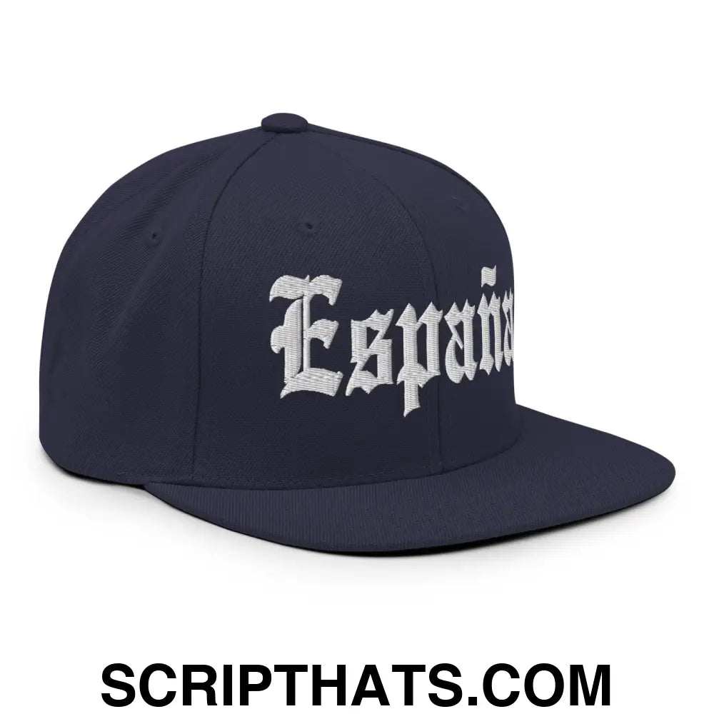 Espana OG Old English Snapback Hat Navy