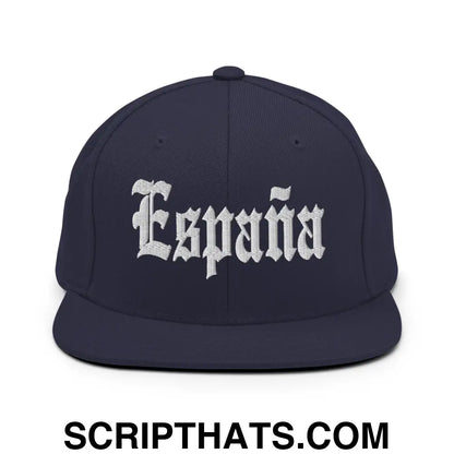 Espana OG Old English Snapback Hat Navy