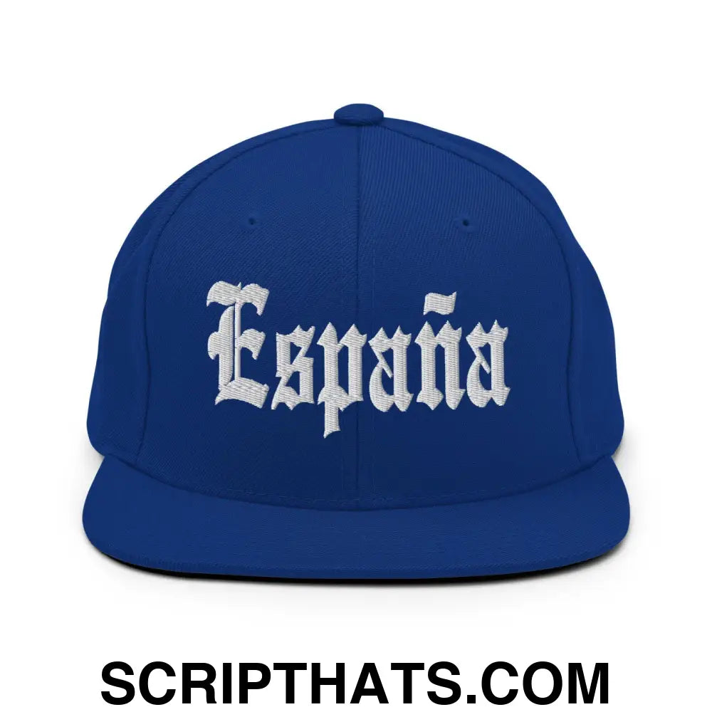 Espana OG Old English Snapback Hat Royal Blue