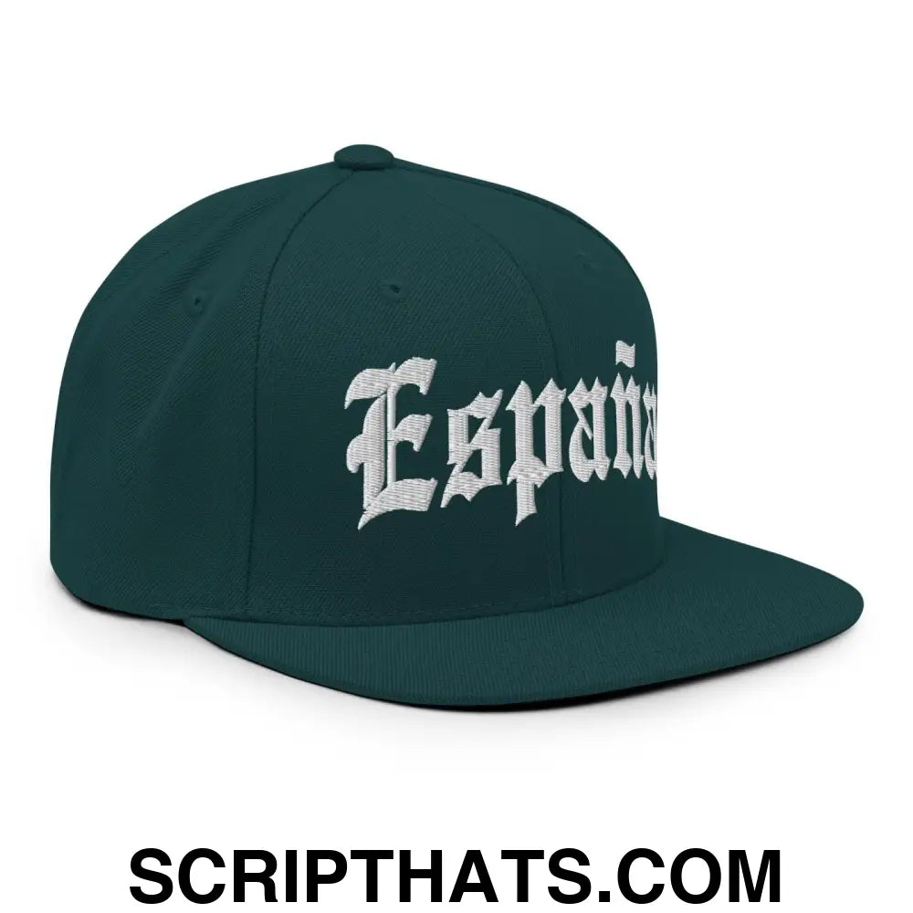 Espana Old English OG Snapback Hat Spruce