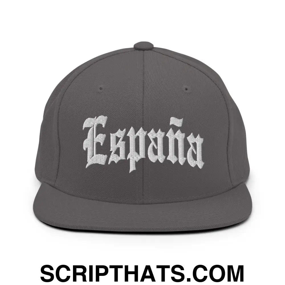 Espana Old English OG Snapback Hat Dark Grey