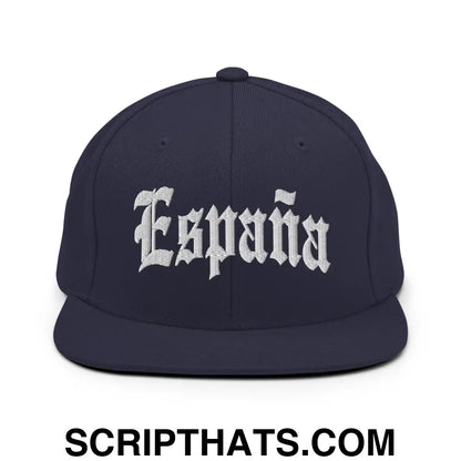 Espana Old English OG Snapback Hat Navy