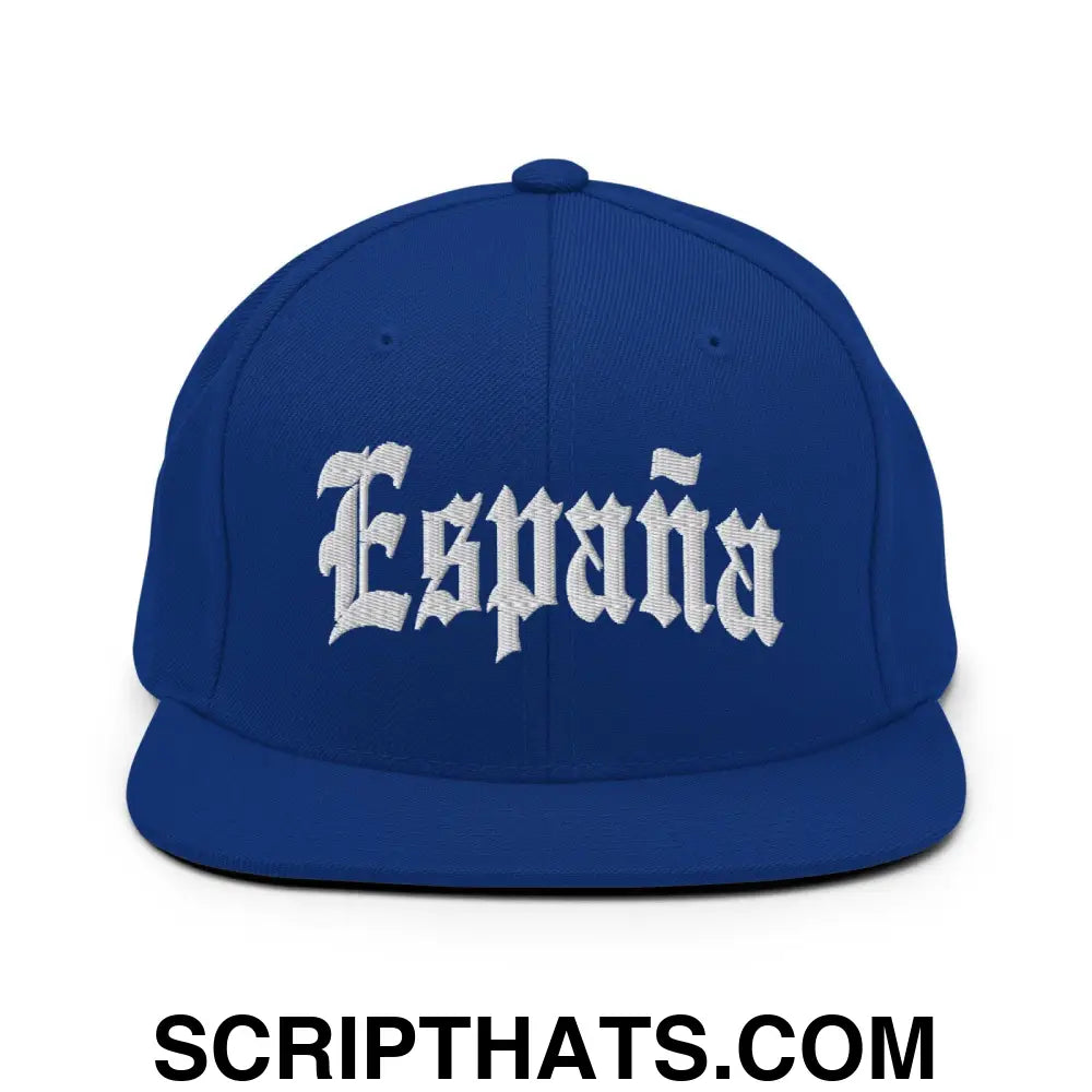 Espana Old English OG Snapback Hat Royal Blue