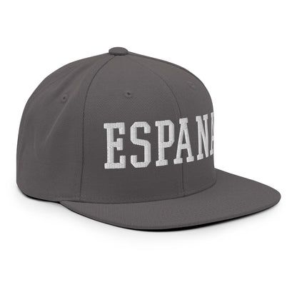 Espana Varsity Letterman Block Snapback Hat Dark Grey