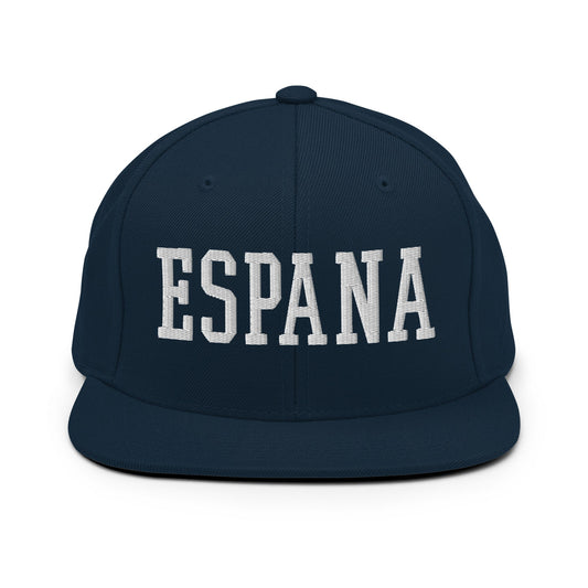 Espana Varsity Letterman Block Snapback Hat Dark Navy