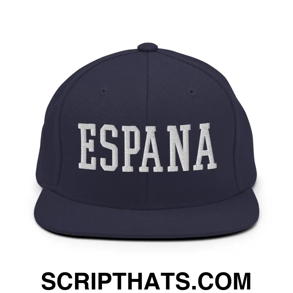 Espana Varsity Letterman Block Snapback Hat Navy