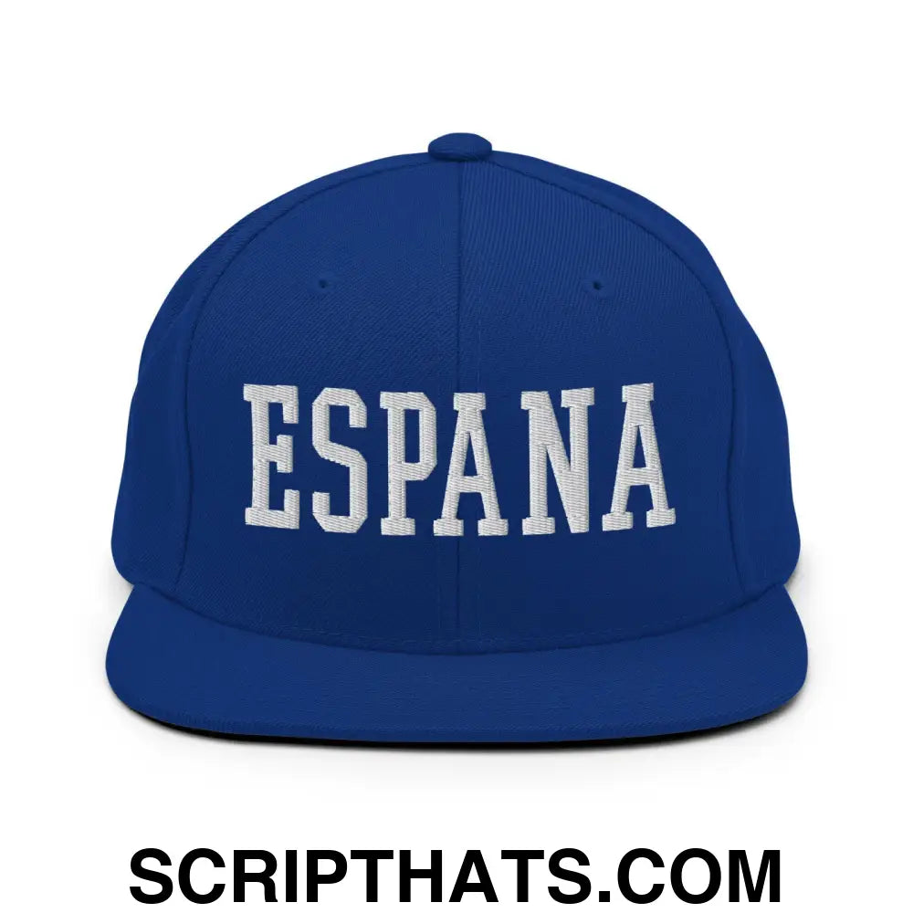 Espana Varsity Letterman Block Snapback Hat Royal Blue