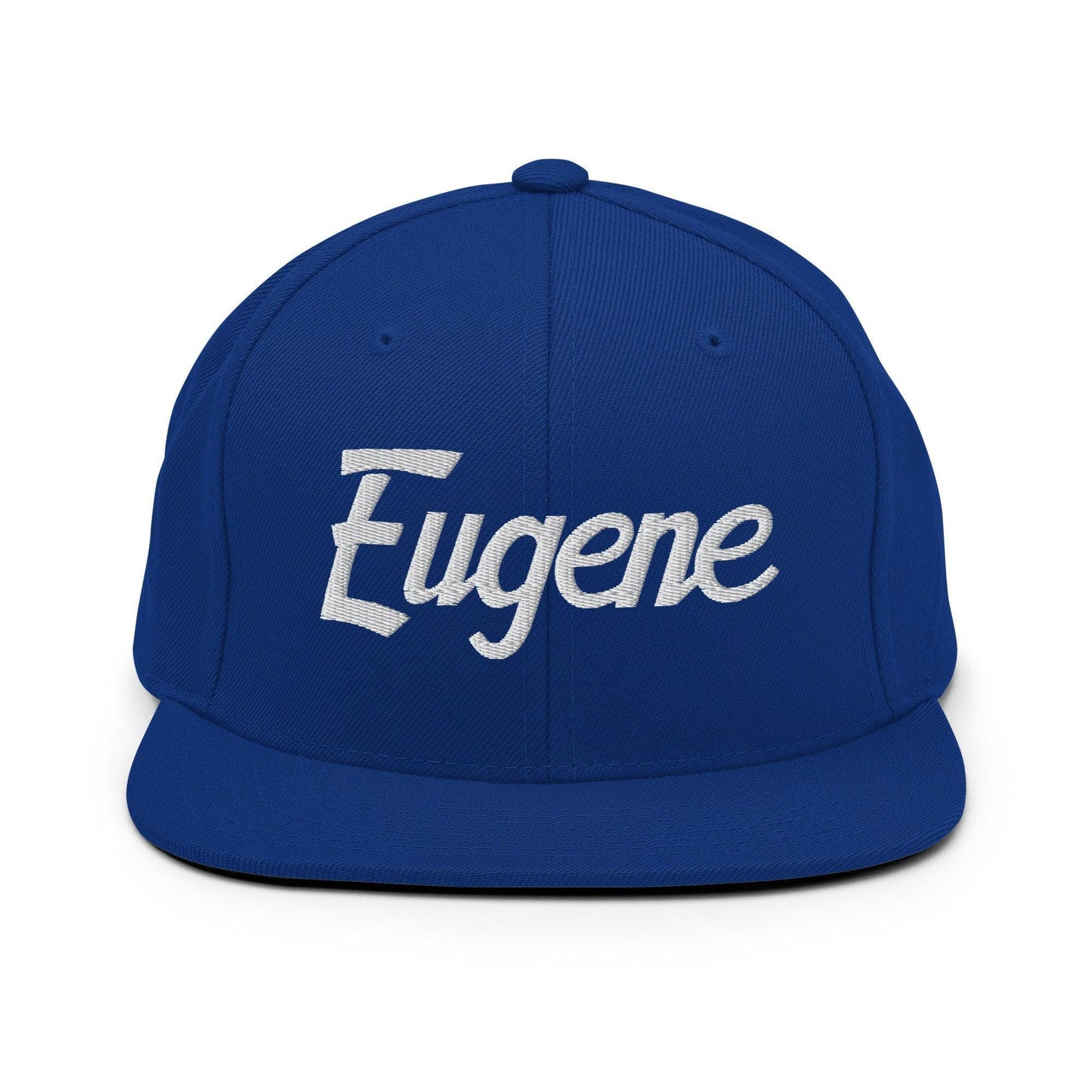 Eugene Script Snapback Hat Royal Blue