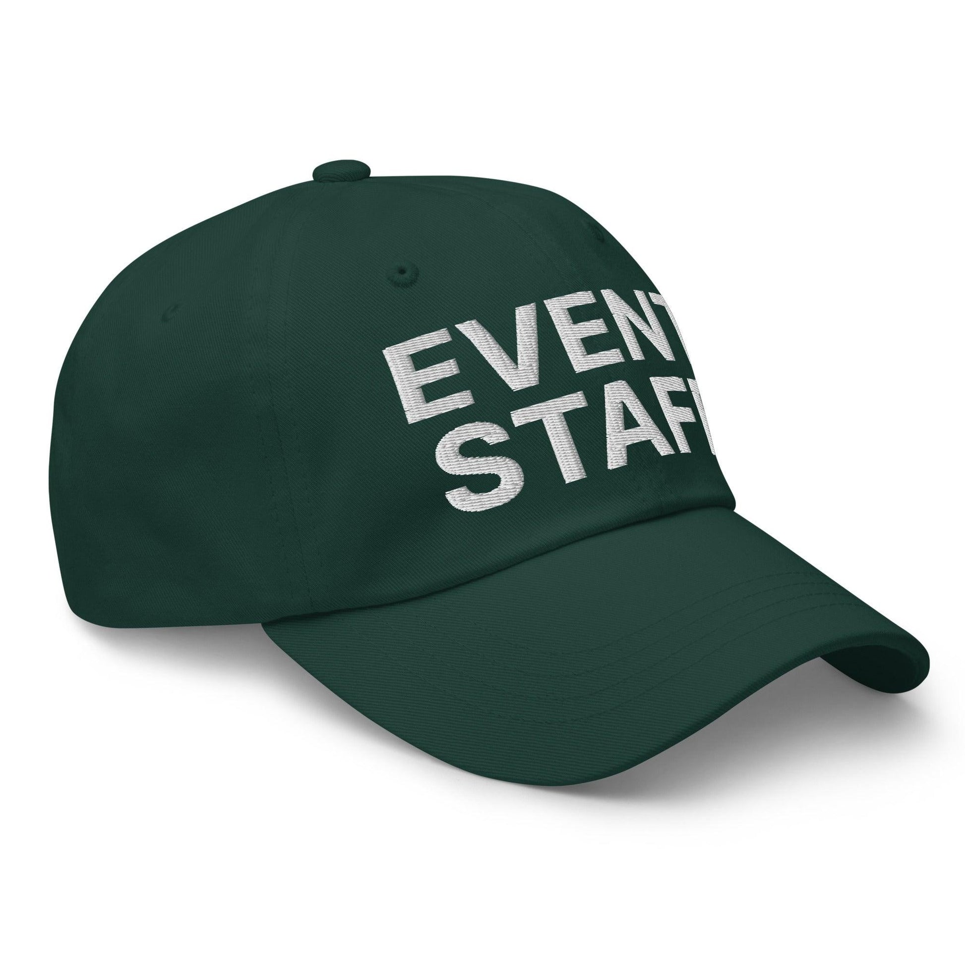 Event Staff Uniform Work Embroidered Dad Hat Spruce