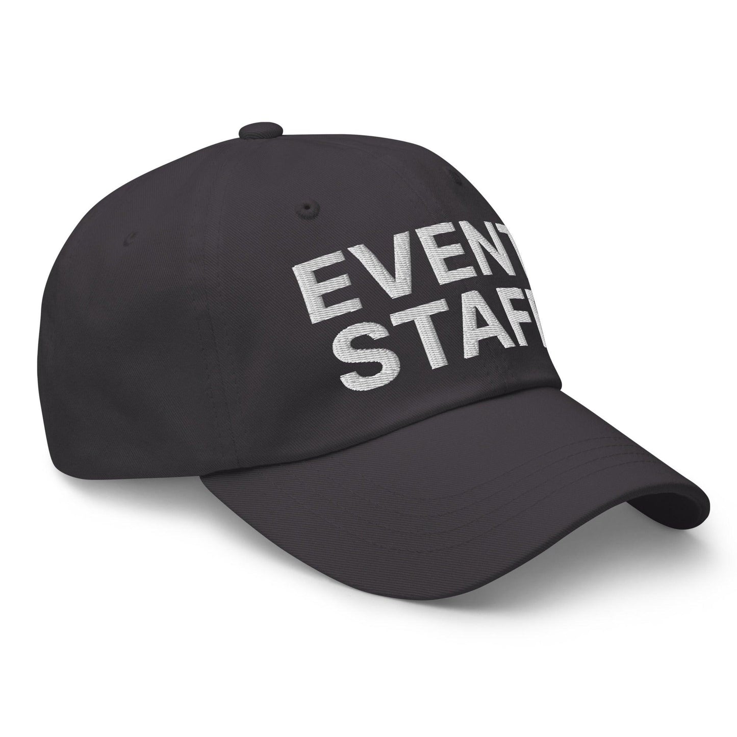 Event Staff Uniform Work Embroidered Dad Hat Dark Grey