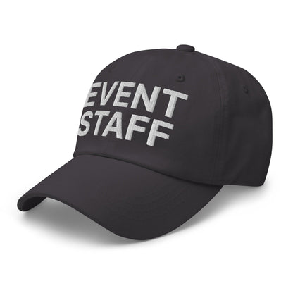 Event Staff Uniform Work Embroidered Dad Hat Dark Grey