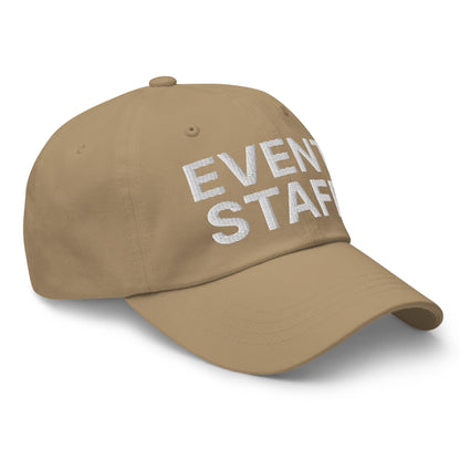 Event Staff Uniform Work Embroidered Dad Hat Khaki