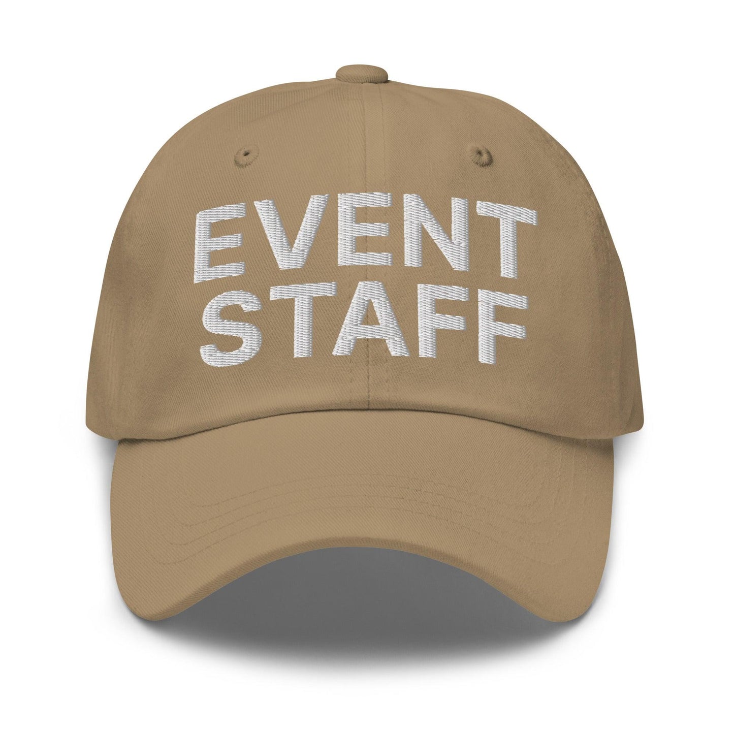 Event Staff Uniform Work Embroidered Dad Hat Khaki