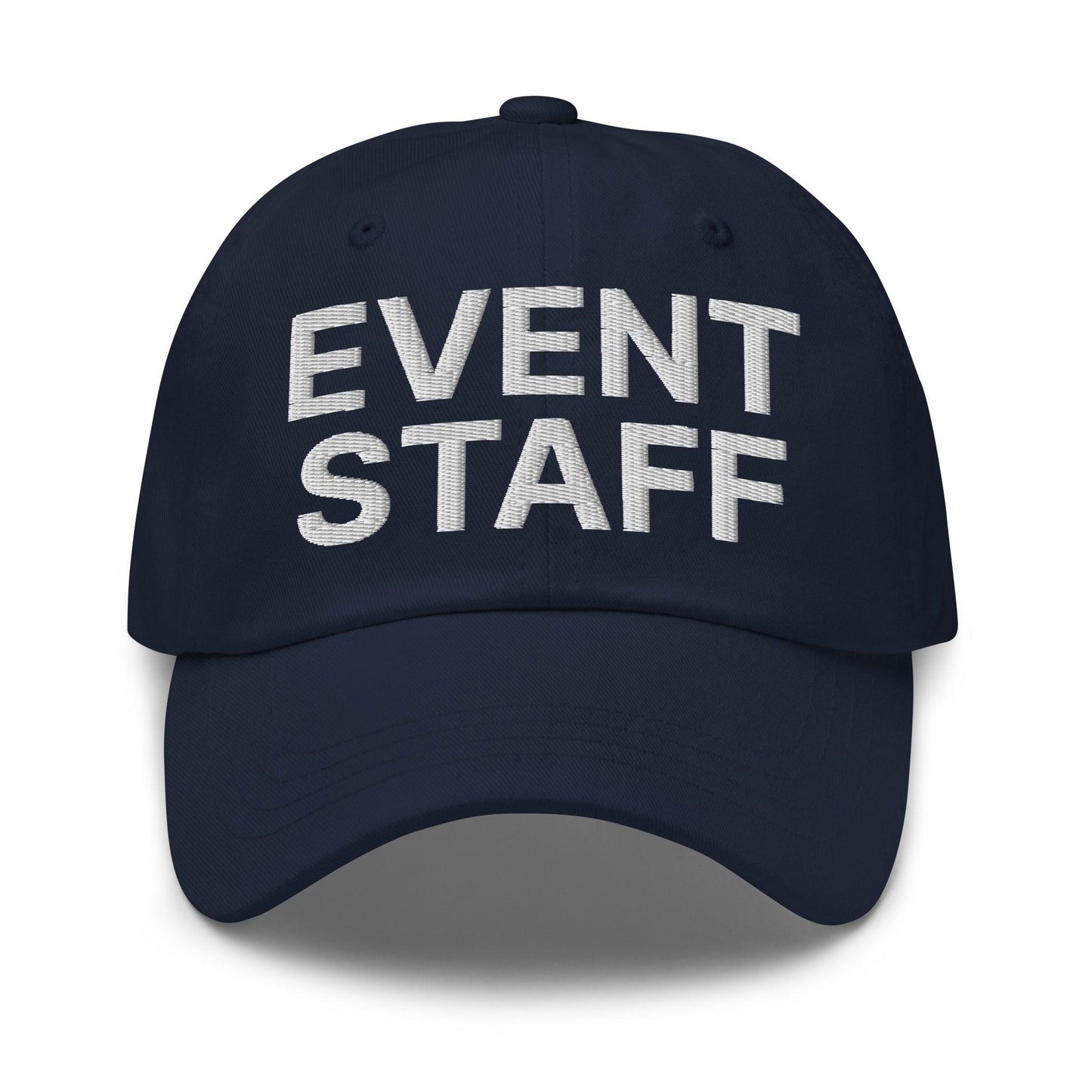 Event Staff Uniform Work Embroidered Dad Hat Navy