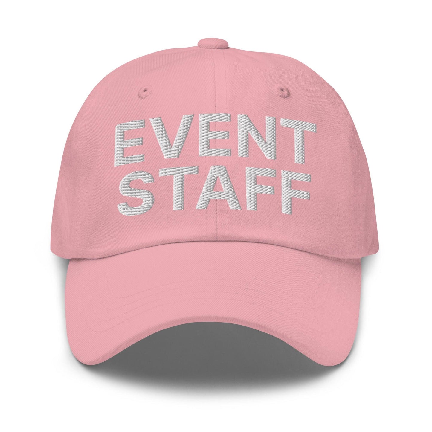 Event Staff Uniform Work Embroidered Dad Hat Pink