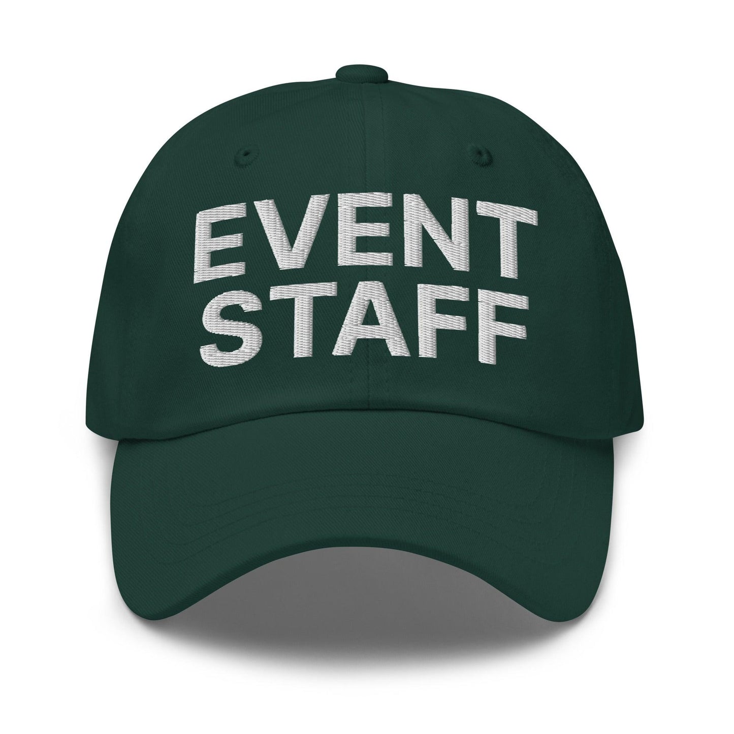 Event Staff Uniform Work Embroidered Dad Hat Spruce