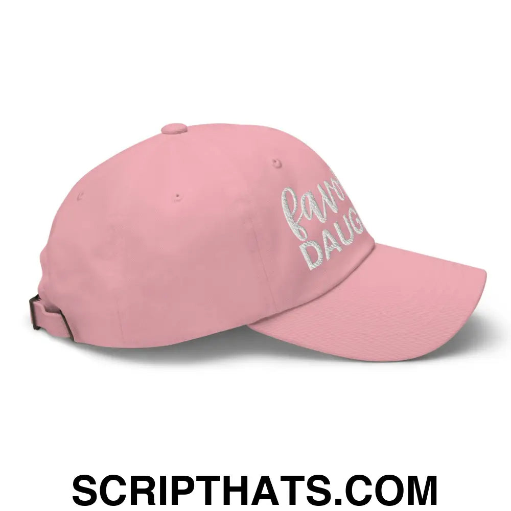 Favorite Daughter Embroidered Dad Hat Pink