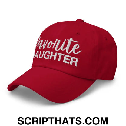 Favorite Daughter Embroidered Dad Hat Cranberry