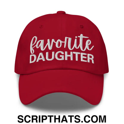 Favorite Daughter Embroidered Dad Hat Cranberry