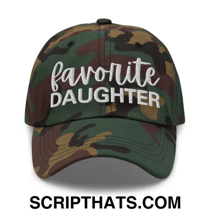 Favorite Daughter Embroidered Dad Hat Green Camo