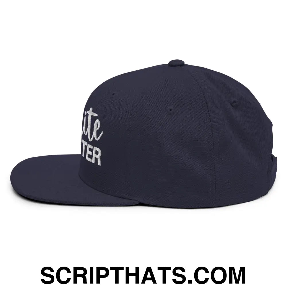 Favorite Daughter Embroidered Flat Bill Brim Snapback Hat Navy