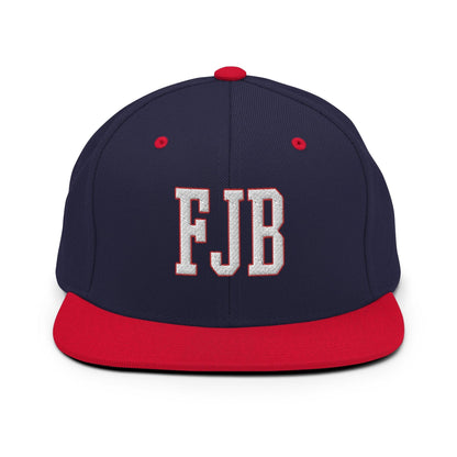 FJB F Joe Biden Block Flat Bill Brim Snapback Hat Navy Red