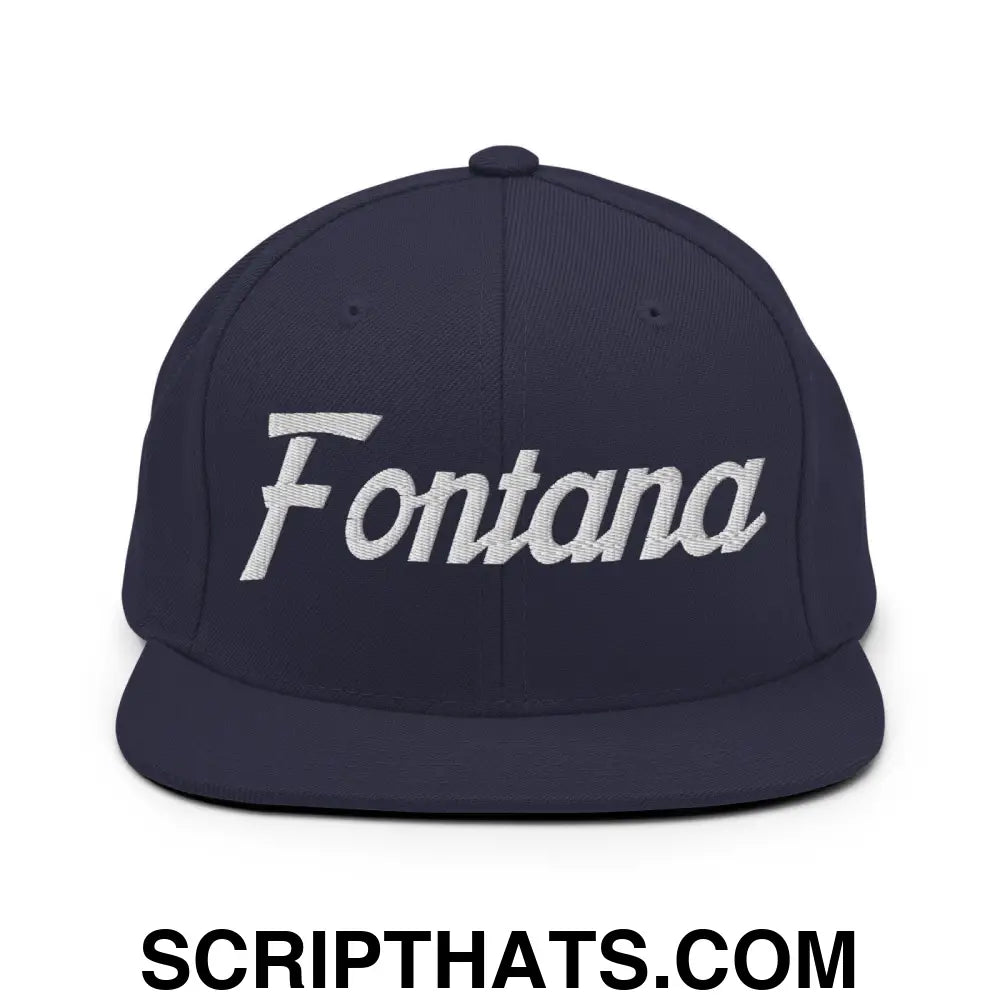 Fontana Script Snapback Hat Navy