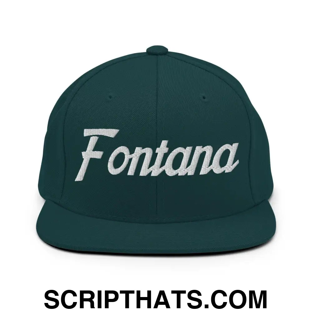 Fontana Script Snapback Hat Spruce