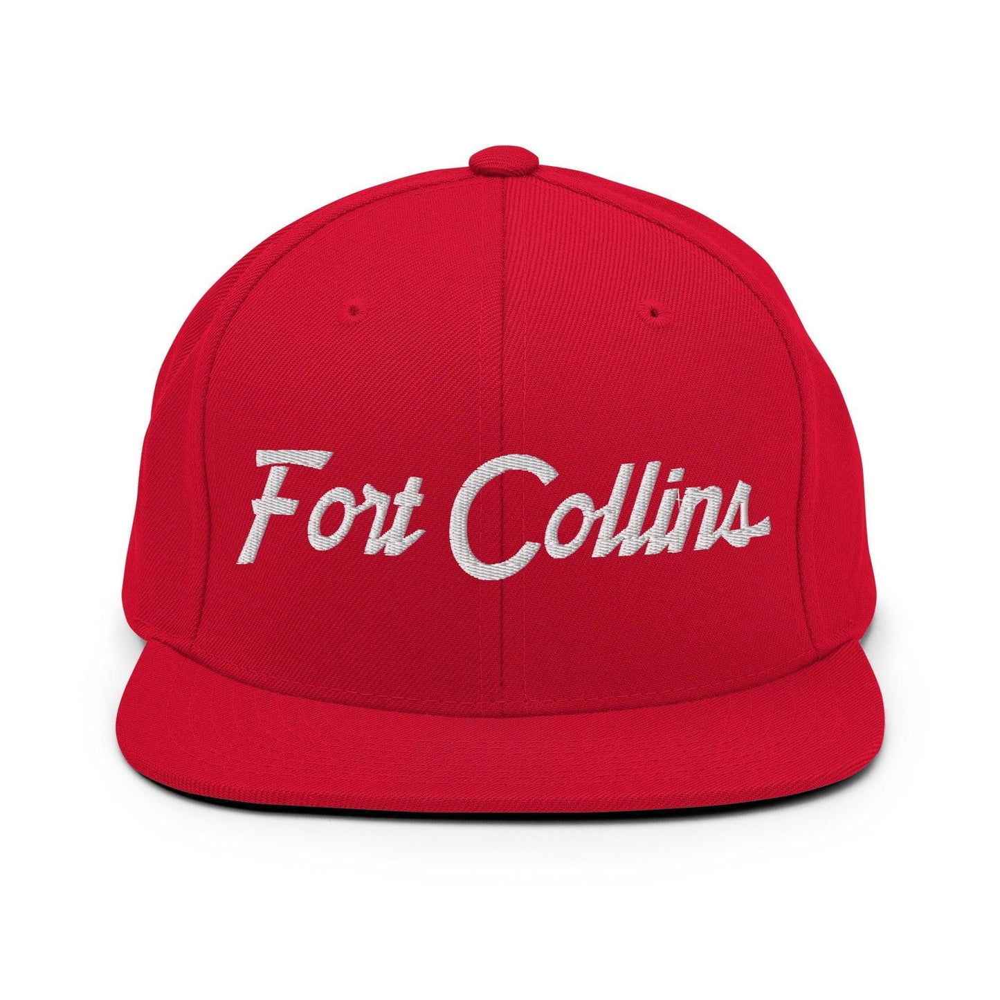Fort Collins Script Snapback Hat Red
