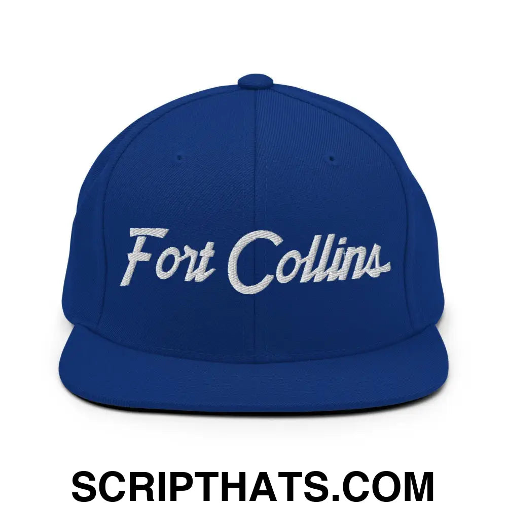 Fort Collins Script Snapback Hat Royal Blue