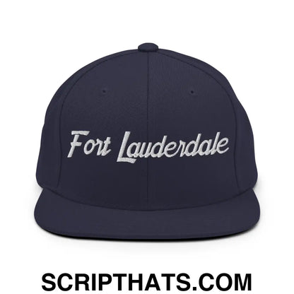 Fort Lauderdale Script Snapback Hat Navy