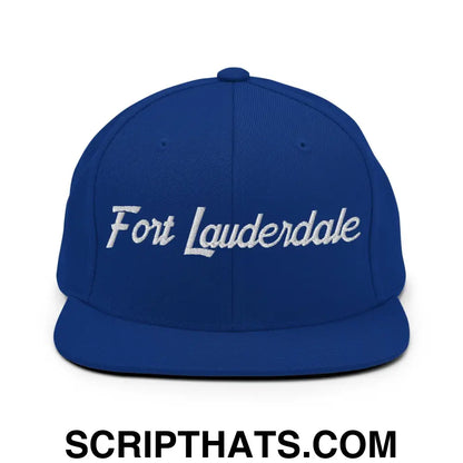 Fort Lauderdale Script Snapback Hat Royal Blue