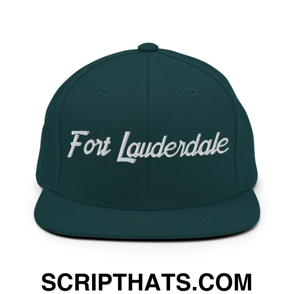 Fort Lauderdale Script Snapback Hat Spruce