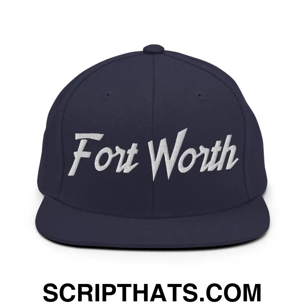 Fort Worth Script Snapback Hat Navy