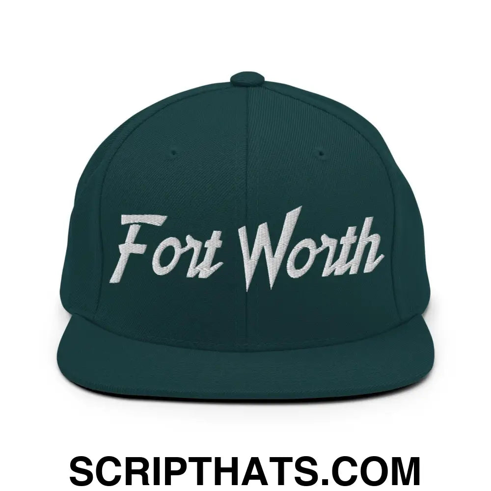 Fort Worth Script Snapback Hat Spruce