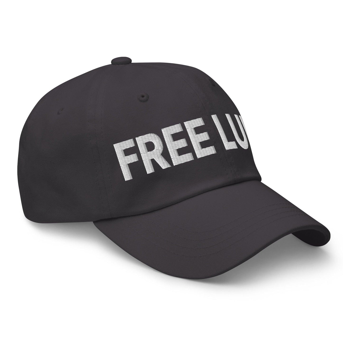 Free Luigi Mangione Embroidered Dad Hat Dark Grey