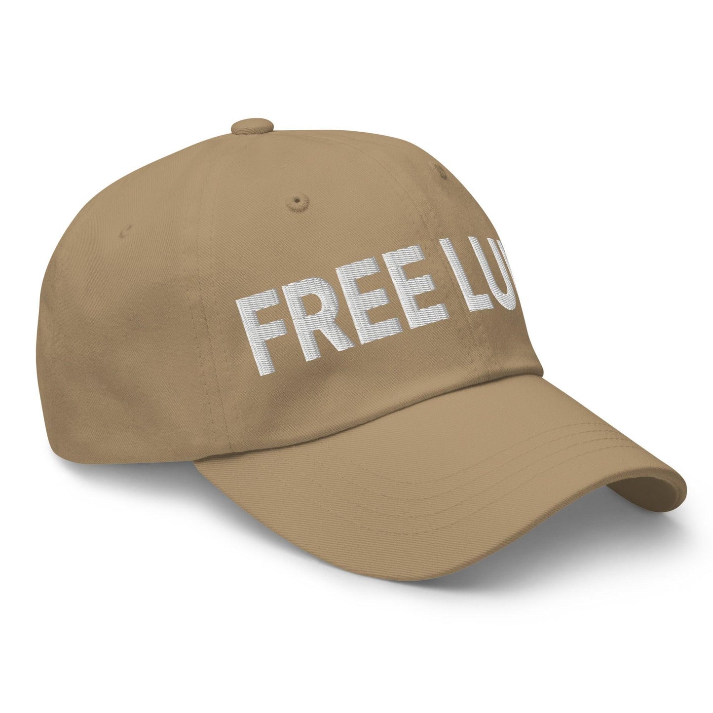 Free Luigi Mangione Embroidered Dad Hat Khaki