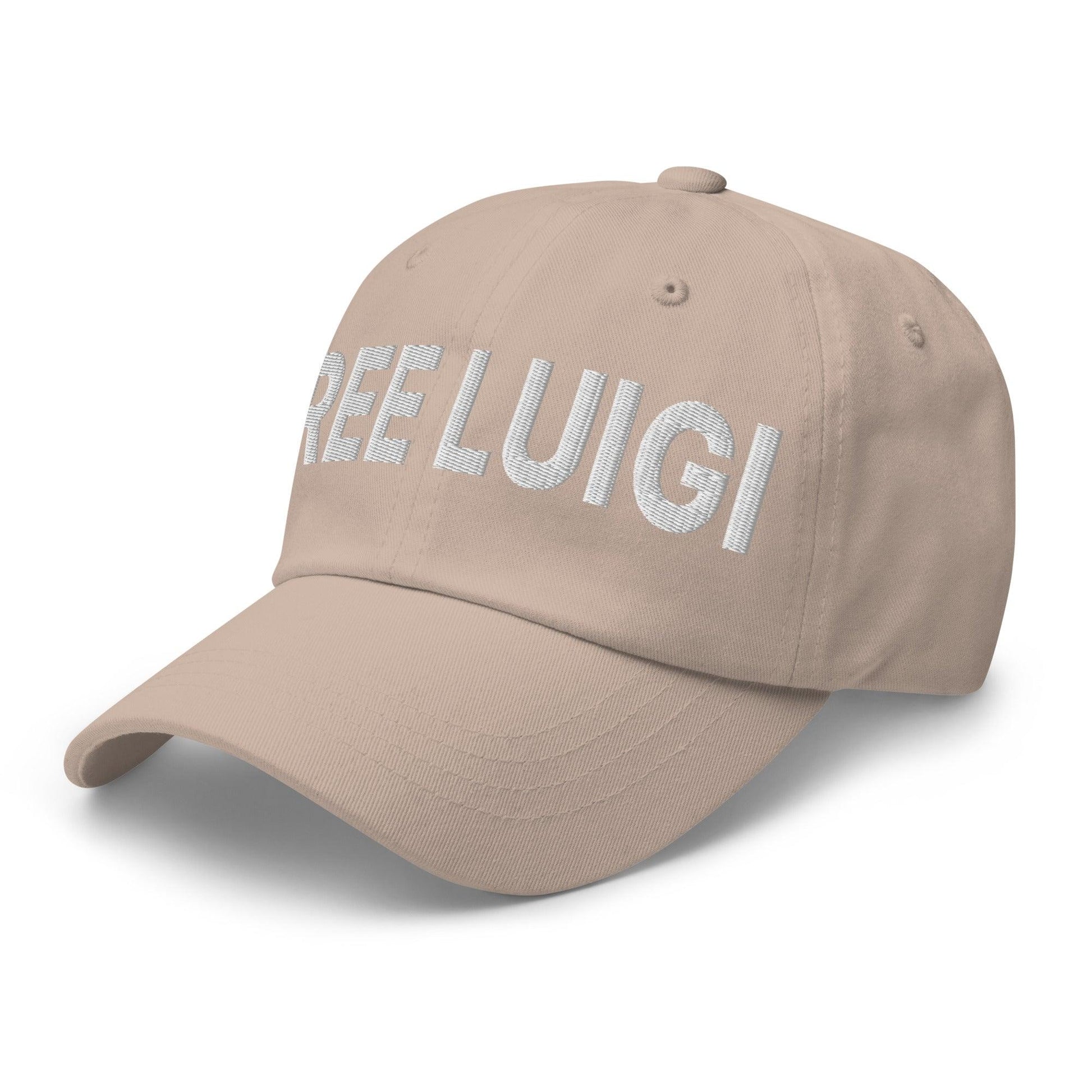 Free Luigi Mangione Embroidered Dad Hat Stone