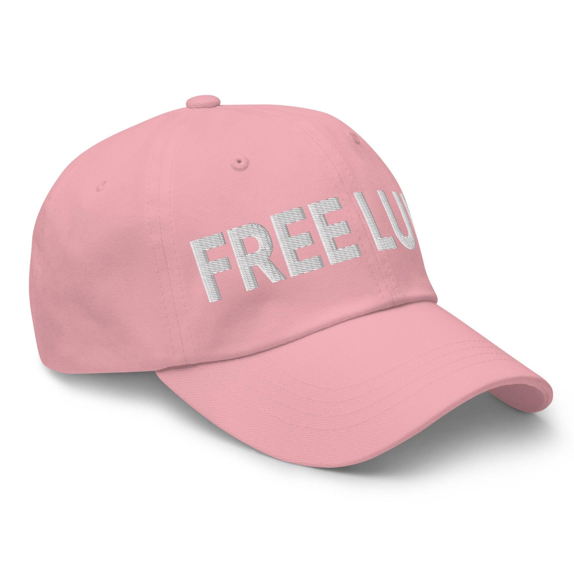 Free Luigi Mangione Embroidered Dad Hat Pink